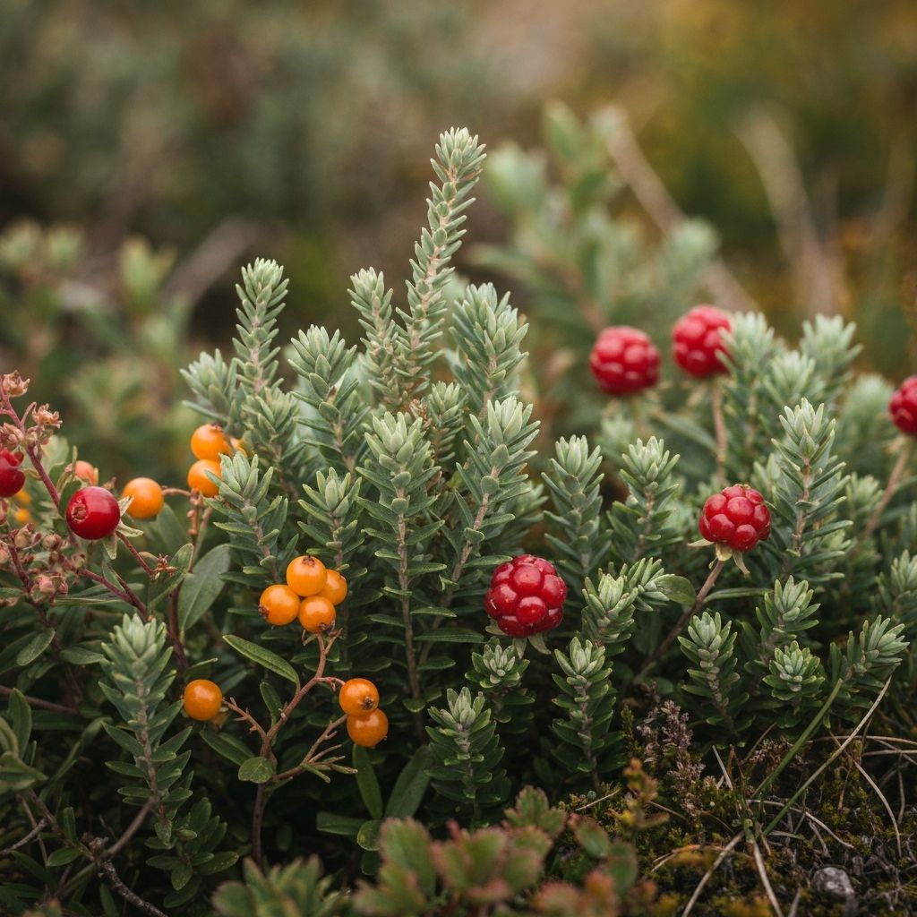 Colorful flavonoid-rich plants showing antioxidant diversity